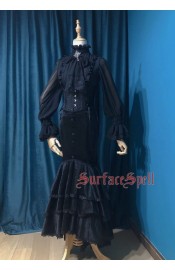 Surface Spell Gothic Dark Countess Fishtail Skirt(Full Payment Without Shipping)